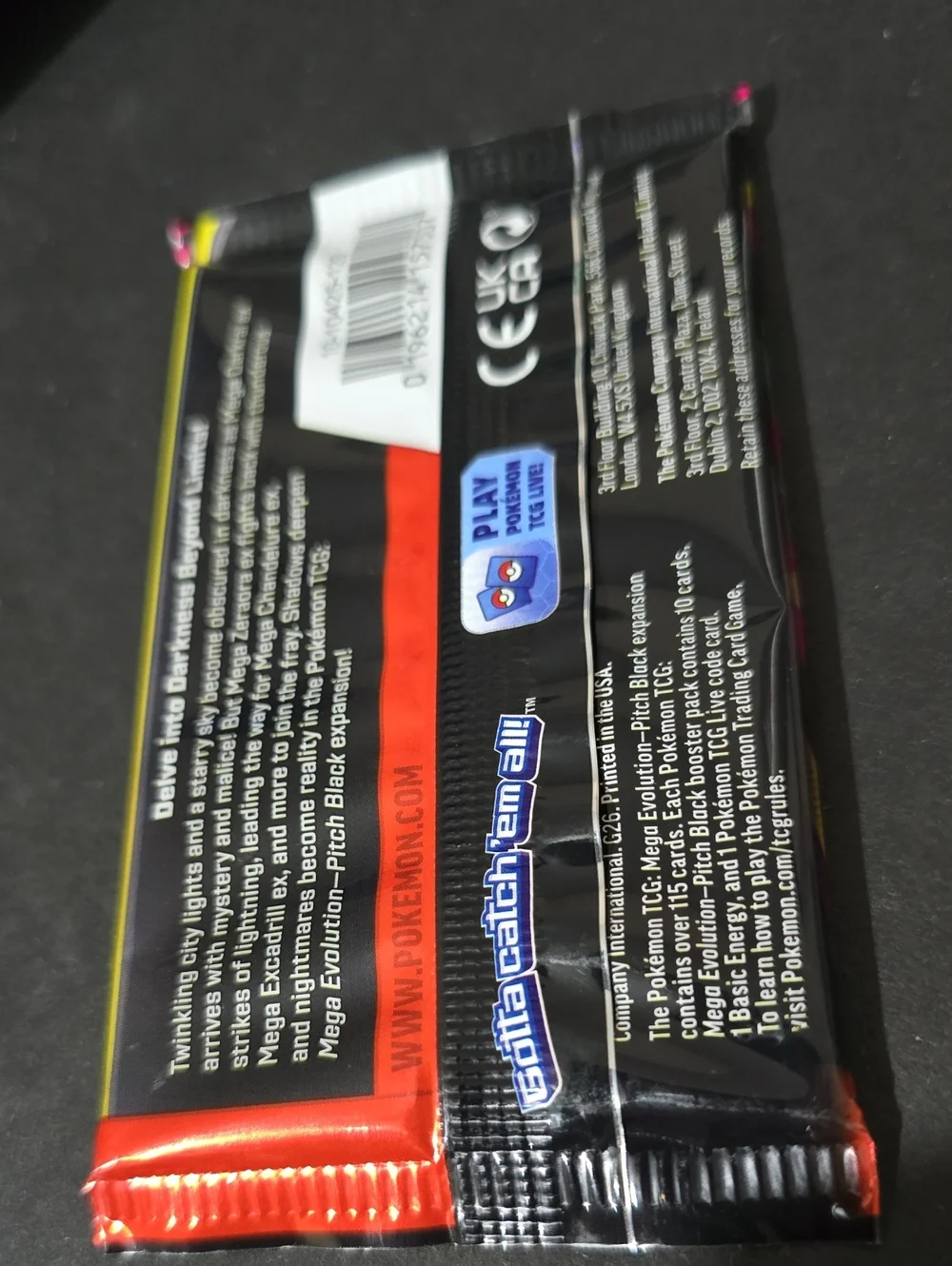 NIP Pokemon Mega Evolution Pitch Black 10 Additional Game Cards
